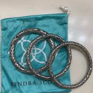 Kendra Scott bangles set of 3 silver